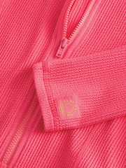 Bright Pink Long Sleeve Textured Swimsuit (3-16yrs) - Image 7 of 8