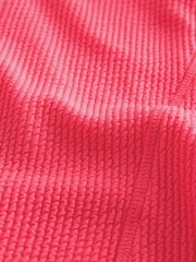 Bright Pink Long Sleeve Textured Swimsuit (3-16yrs) - Image 8 of 8