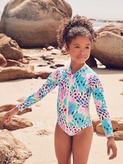 Bright Animal Long Sleeved Swimsuit (3-16yrs) - Image 1 of 7
