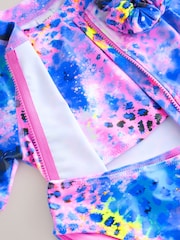 Purple Animal Bikini, Rash Vest And Scrunchie Swim Set (3-16yrs) - Image 12 of 12