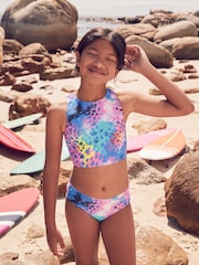 Purple Animal Bikini, Rash Vest And Scrunchie Swim Set (3-16yrs) - Image 2 of 12