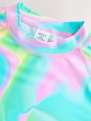 Tie Dye Sunsafe Rash Vest And Shorts Set (3-16yrs) - Image 7 of 9