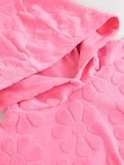 Pink Flower Towelling Beach Co-Ord Hoodie And Shorts Set (3-16yrs) - Image 9 of 9