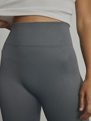 Slate Grey Ribbed Kickflare Trousers - Image 3 of 7