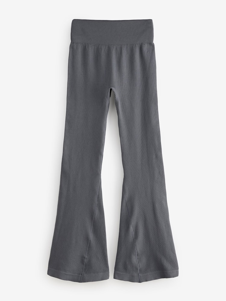 Gris d'ardoise - Ribbed Kickflare Trousers - Image 5 of 7
