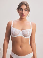 Black/White/Nude Non Pad Lace Balcony Bras 3 Pack - Image 3 of 13