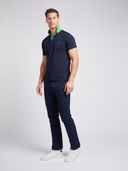 U.S. Polo Assn. Blue Mens Life Double Horsemen Polo Shirt - Image 3 of 5