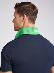 U.S. Polo Assn. Blue Mens Life Double Horsemen Polo Shirt - Image 5 of 5