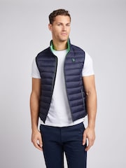 U.S. Polo Assn. Blue Mens Life Bound Quilted Gilet - Image 1 of 6