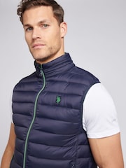 U.S. Polo Assn. Blue Mens Life Bound Quilted Gilet - Image 2 of 6