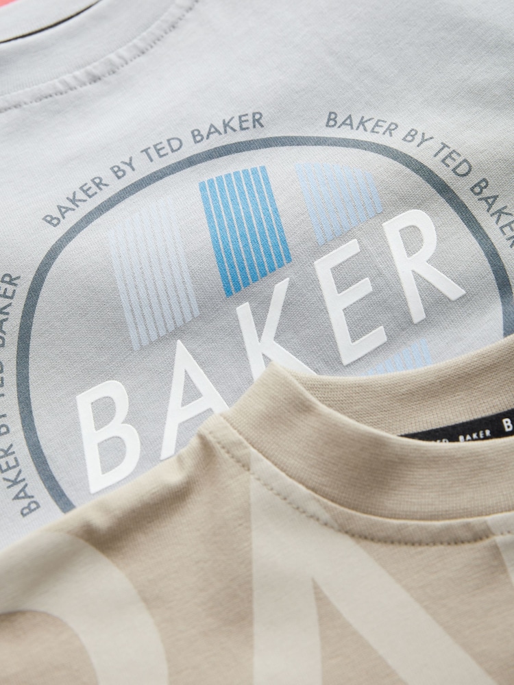 Baker by Ted Baker Graphic Print T-Shirts 3 Pack - Image 7 of 8