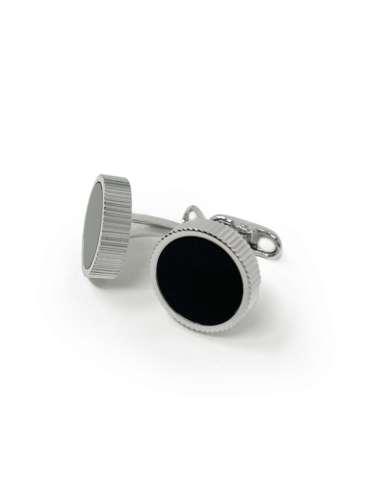 Savile Row Company Black Semi Precious Stone Cufflinks - Image 1 of 2 Savile Row Company Black Semi Precious Stone Cufflinks - Image 1 of 2