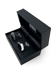 Savile Row Company Black Semi Precious Stone Cufflinks - Image 2 of 2