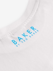 Baker by Ted Baker Dinosaur Graphic White T-Shirt - Изображение 7 из 7