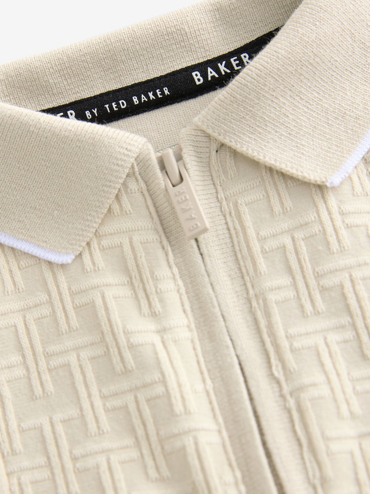 Piatră - Tricou polo texturat Baker by Ted Baker - Image 5 of 7