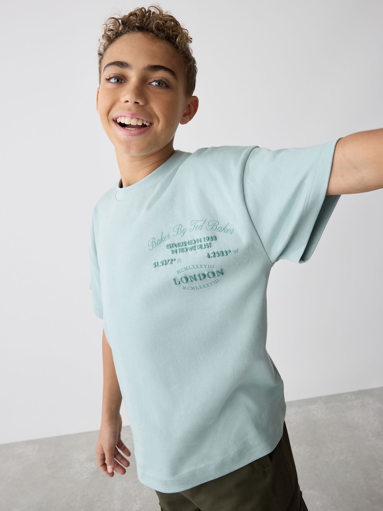Baker by Ted Baker Blue Graphic T-Shirt - Image 2 of 8