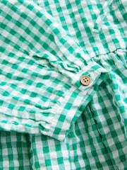 Green Gingham Check 100% Cotton Blouse (3-16yrs) - Image 7 of 7
