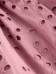 Pink 100% Cotton Broderie Frill Blouse (3-16yrs) - Image 8 of 8