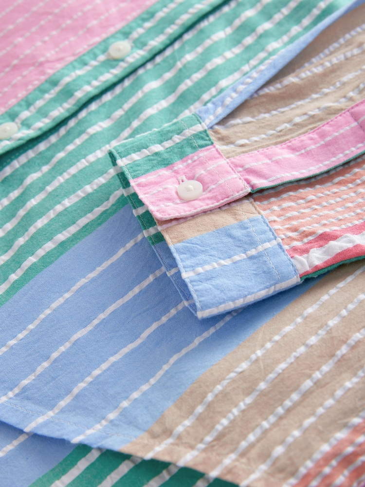 Rainbow Mixed Stripe Oversized 100% Cotton Shirt (3-16yrs) - Image 7 of 7 Rainbow Mixed Stripe Oversized 100% Cotton Shirt (3-16yrs) - Image 7 of 7