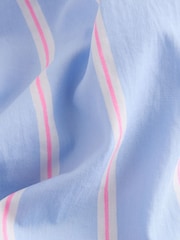 Blue/PInk Stripe Oversized 100% Cotton Shirt (3-16yrs) - Image 7 of 9