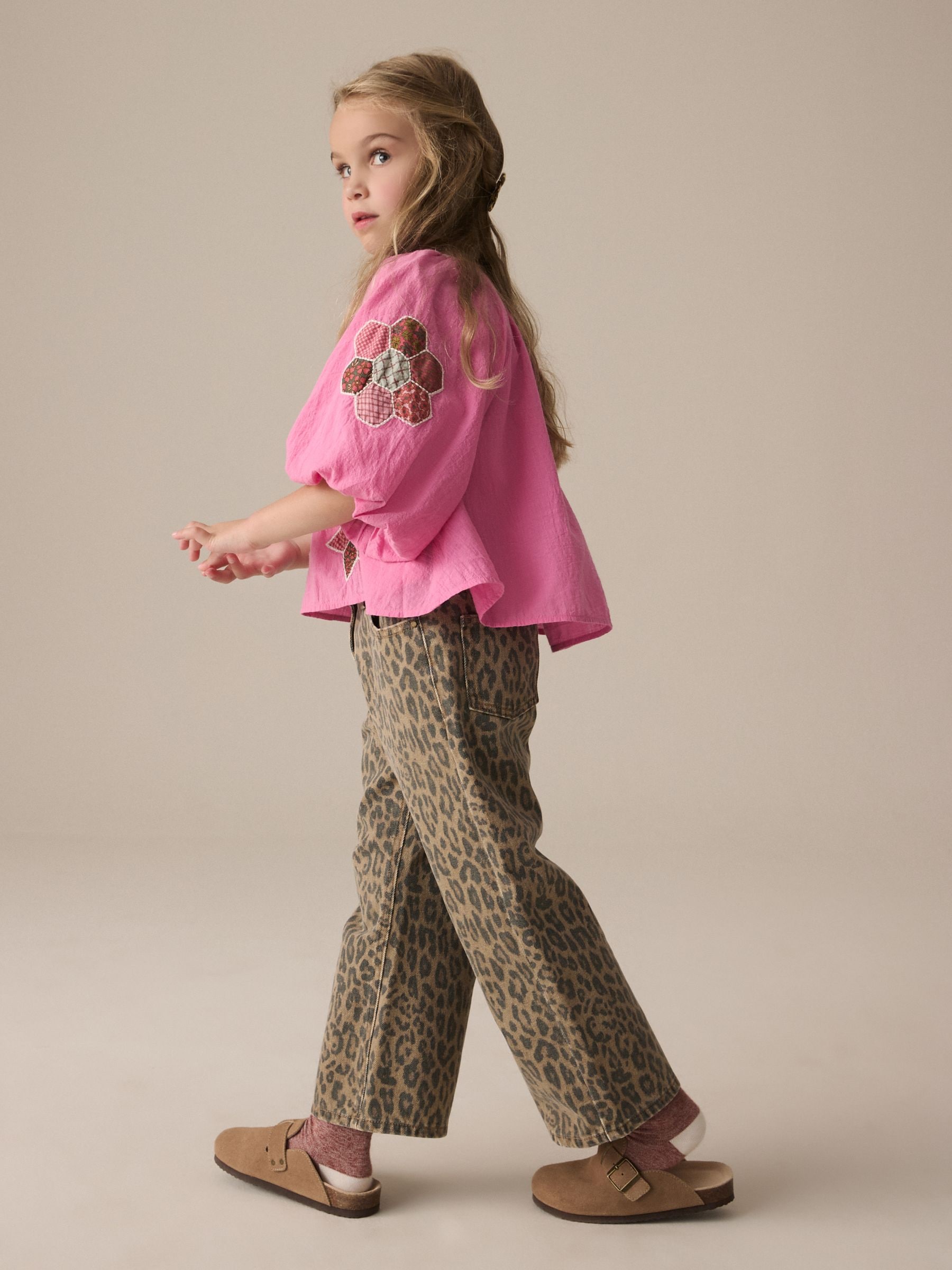 Buy Pink Patchwork 100% Cotton Blouse (3-16yrs) from Next Romania