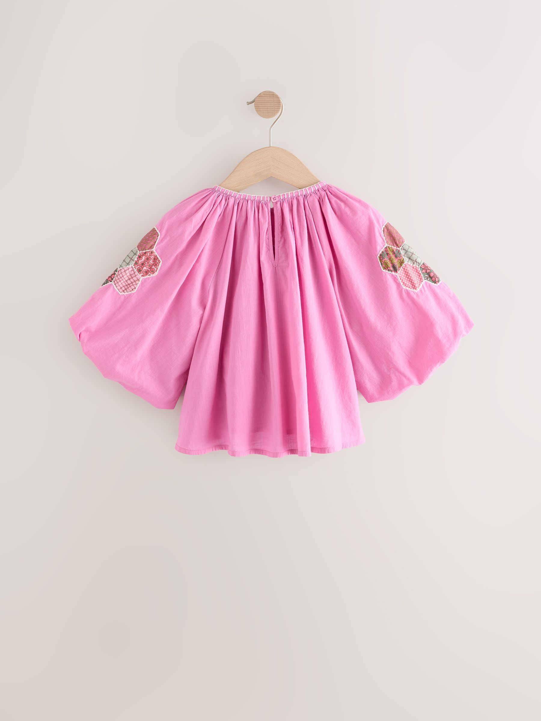 Buy Pink Patchwork 100% Cotton Blouse (3-16yrs) from Next Romania