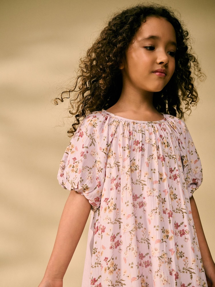 Flieder/Violett geblümt - Sommerkleid mit Puffärmeln (3–16Jahre) - Bild 2 von 8 Flieder/Violett geblümt - Sommerkleid mit Puffärmeln (3–16Jahre) - Bild 2 von 8