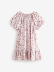 Flieder/Violett geblümt - Sommerkleid mit Puffärmeln (3–16Jahre) - Bild 5 von 8