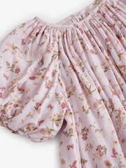 Flieder/Violett geblümt - Sommerkleid mit Puffärmeln (3–16Jahre) - Bild 7 von 8