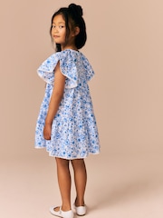 Blue Floral Printed Ruffle Summer Dress (3-16yrs) - Image 2 of 9