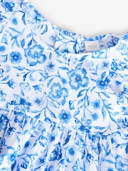 Blue Floral Printed Ruffle Summer Dress (3-16yrs) - Image 8 of 9