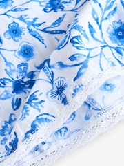 Blue Floral Printed Ruffle Summer Dress (3-16yrs) - Image 9 of 9