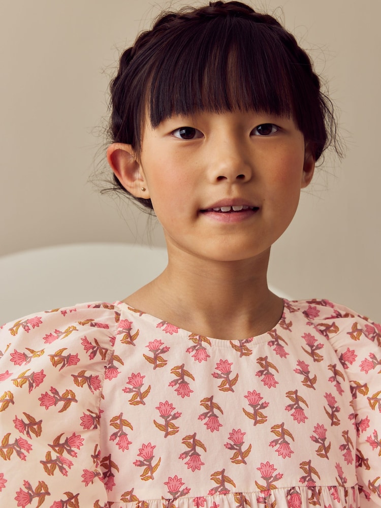 Pink Printed Ruffle Summer Dress (3-16yrs) - Image 4 of 8