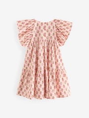 Pink Printed Ruffle Summer Dress (3-16yrs) - Image 6 of 8
