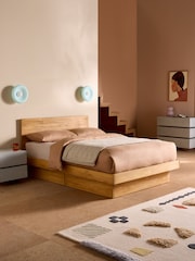 MADE.COM Natural Pine Meiko Platform Bed - Image 1 of 7