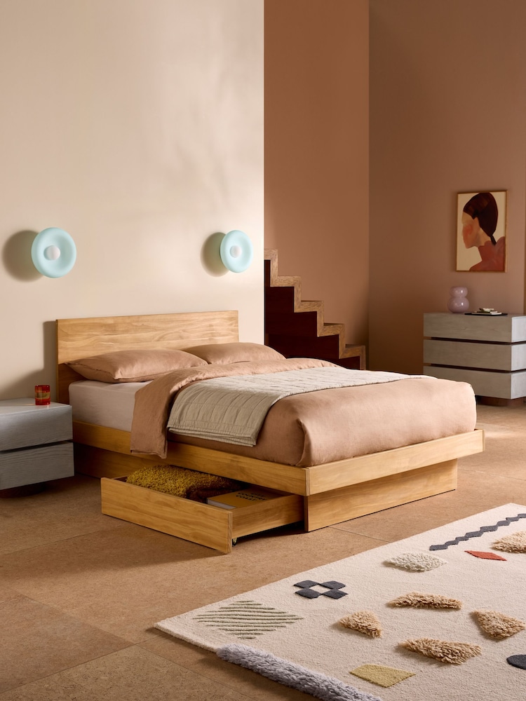 MADE.COM Natural Pine Meiko Platform Bed - Image 2 of 7