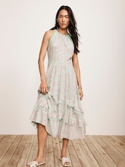 Mint Velvet Blue Tiered Midi Dress - Image 2 of 4
