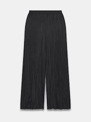 Mint Velvet Black Crinkle Wide Leg Trousers - Image 4 of 4