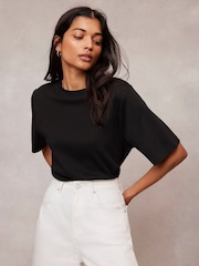 Mint Velvet Black Ultimate T-Shirt - Image 2 of 4