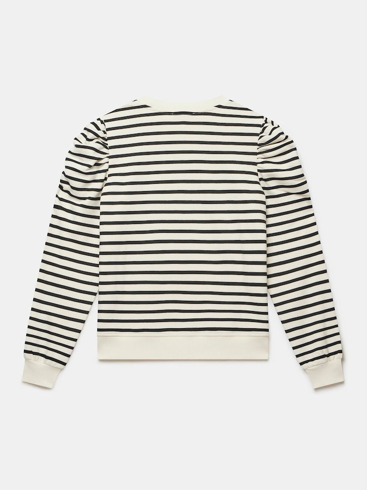 Mint Velvet – Sweatshirt mit gerafften Schultern und Streifen - Bild 4 von 4