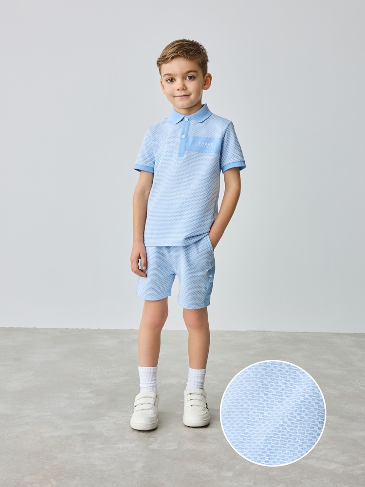 modra - Baker by Ted Baker Komplet polo majice in kratkih hlač - Slika 1 iz 11 modra - Baker by Ted Baker Komplet polo majice in kratkih hlač - Slika 1 iz 11
