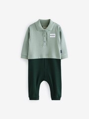 Baker by Ted Baker 100% Cotton Polo Romper - Image 1 of 6