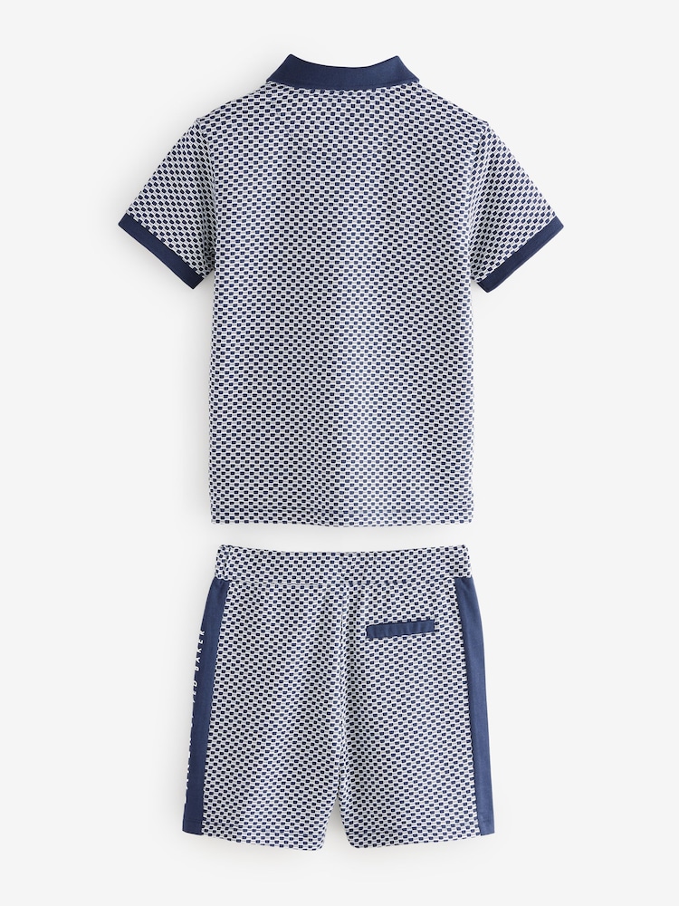 Mornarica - Baker by Ted Baker Komplet polo majice in kratkih hlač - Slika 2 iz 5 Mornarica - Baker by Ted Baker Komplet polo majice in kratkih hlač - Slika 2 iz 5