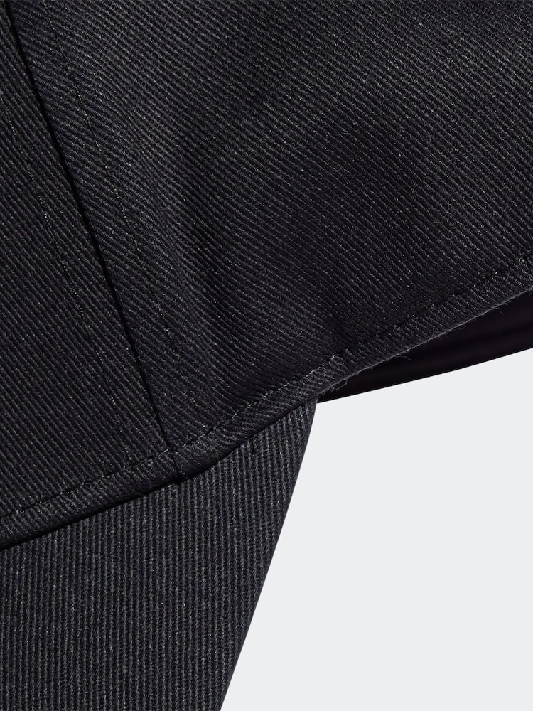 adidas Black 3 Stripe 100% Cotton Baseball Hat - Image 3 of 4