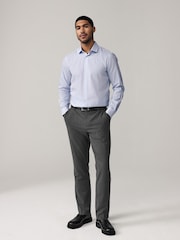 Blue Stripe/Neutral Stripe Regular Fit Single Cuff Easy Care Smart Shirts 2 Pack - Image 4 of 9