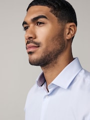 Blue Stripe/Neutral Stripe Regular Fit Single Cuff Easy Care Smart Shirts 2 Pack - Image 5 of 9
