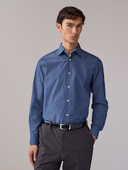 Indigo Blue/Denim Blue Dot/White Geo Regular Fit Single Cuff Easy Care Smart Shirts 3 Pack - Image 2 of 10