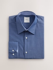 Indigo Blue/Denim Blue Dot/White Geo Regular Fit Single Cuff Easy Care Smart Shirts 3 Pack - Image 4 of 10