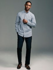 Blue Gingham/Red Gingham Regular Fit Easy Iron Oxford Shirts 2 Packs - Image 3 of 13