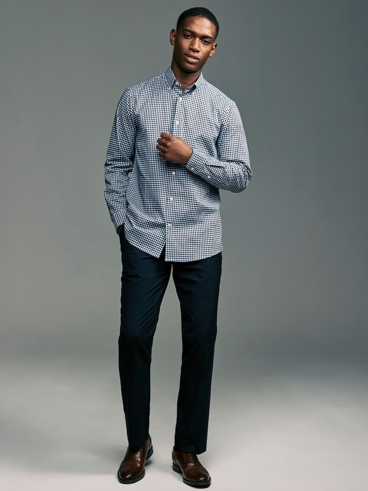 Blue Gingham/Red Gingham - Easy Iron Oxford Shirts 2 Packs - Image 3 of 13